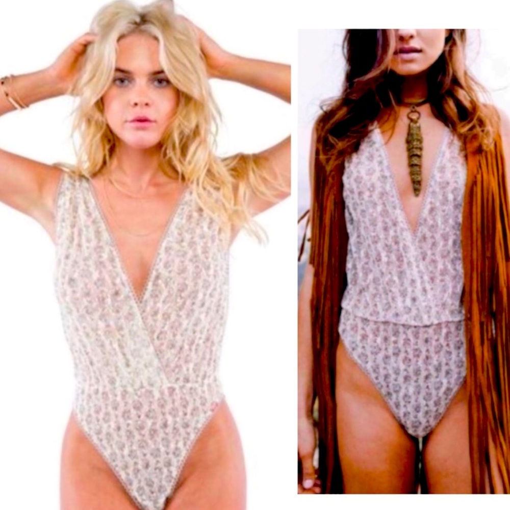 Daydream Nation Strangers Bodysuit Women Color Tan Size XS